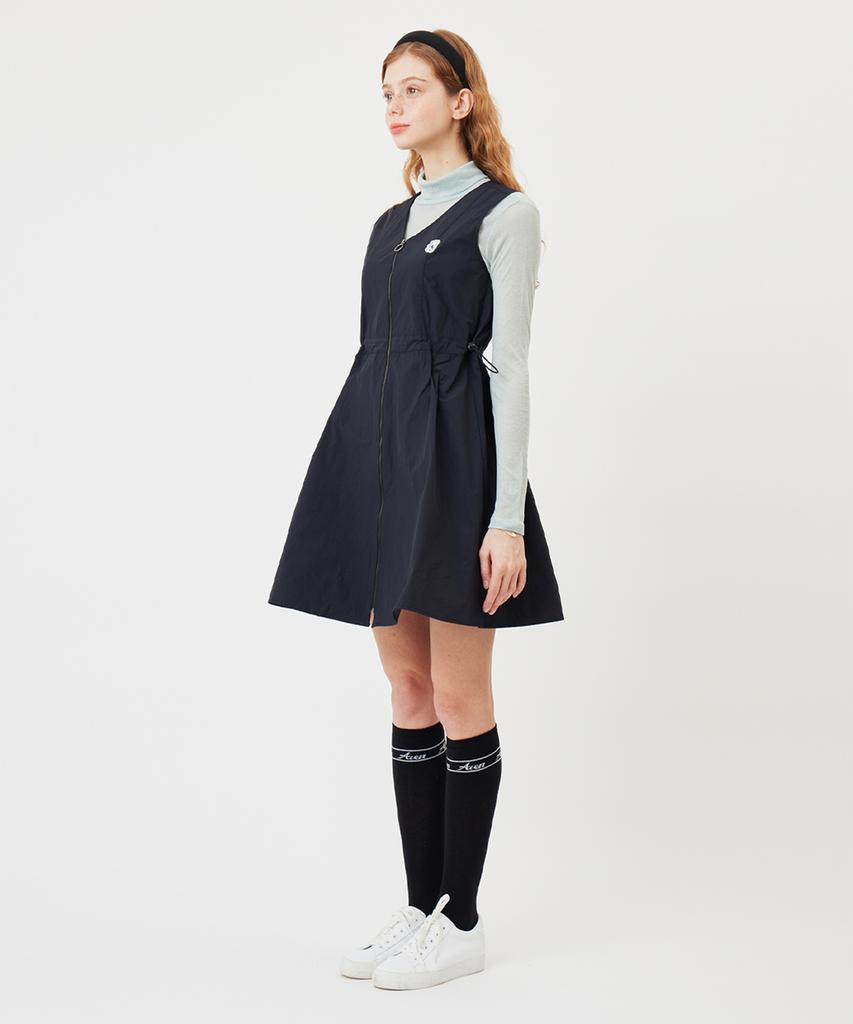 AVEN Sleeveless V-Neck Dress Black