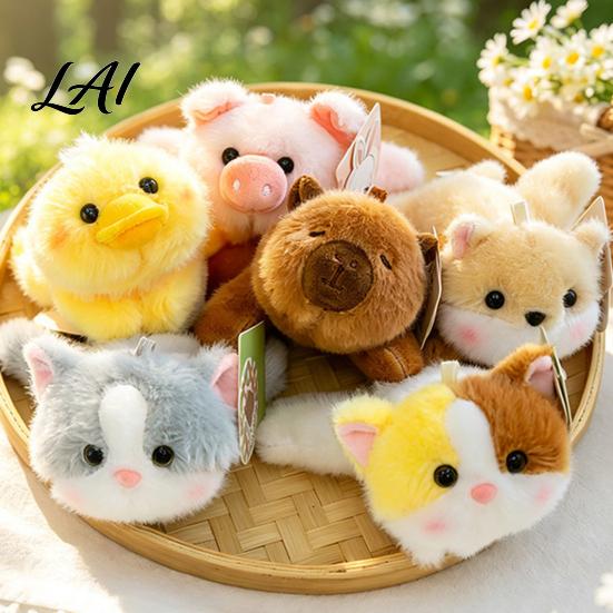 Fun Magnetic Ornament Cute Plush Animal Refrigerator Magnets Soft Stuffed Fridge Magnet Adorable Duck Creative Polyester Fiber Magnet Cat