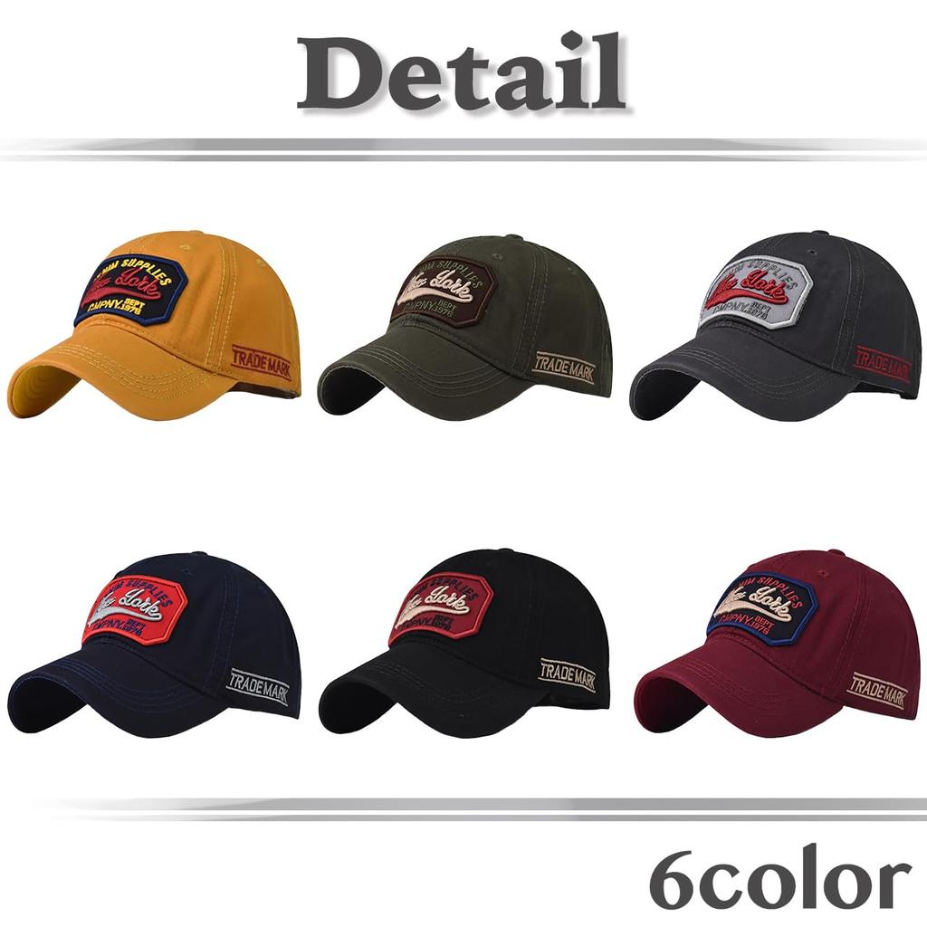 Baseball CZA425 [White Fang] Hat, Cap, Cap, Cotton, Embroidered, Casual, Stylish, Breathable, Men's, Women's, (Black)