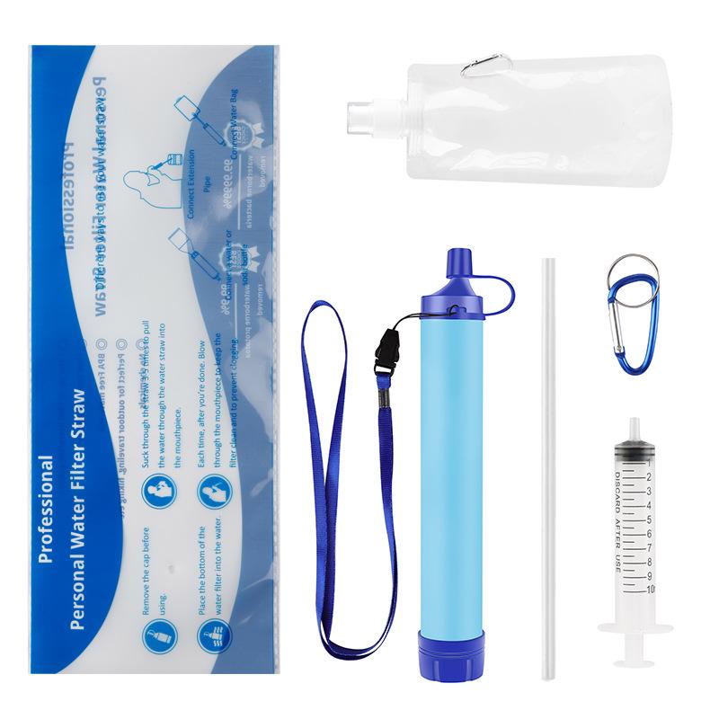 Portable Outdoor Water Purification Straw for Single-Person Use – Emergency Filtration & Sterilization Ideal for Camping