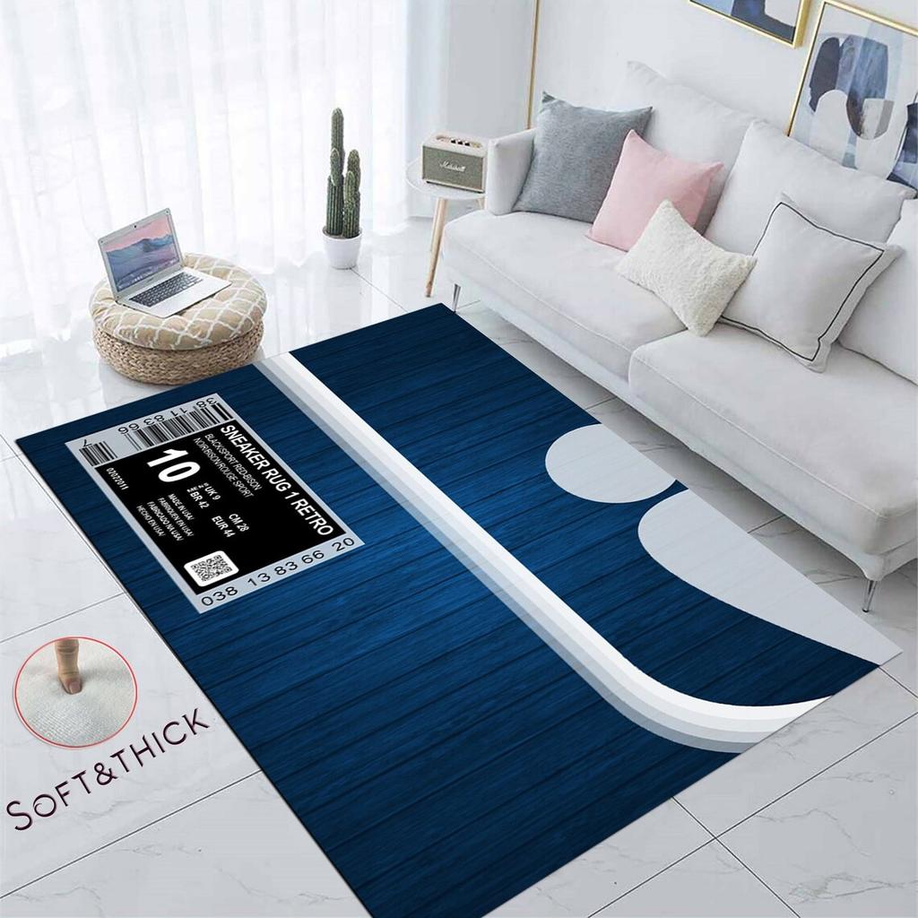 Современный ковер-вдохновение кроссовками для декора спальни, гостиной, нескользящий, удобный коврик, уникальная идея подарка для него, мальчиков, подростков, декор