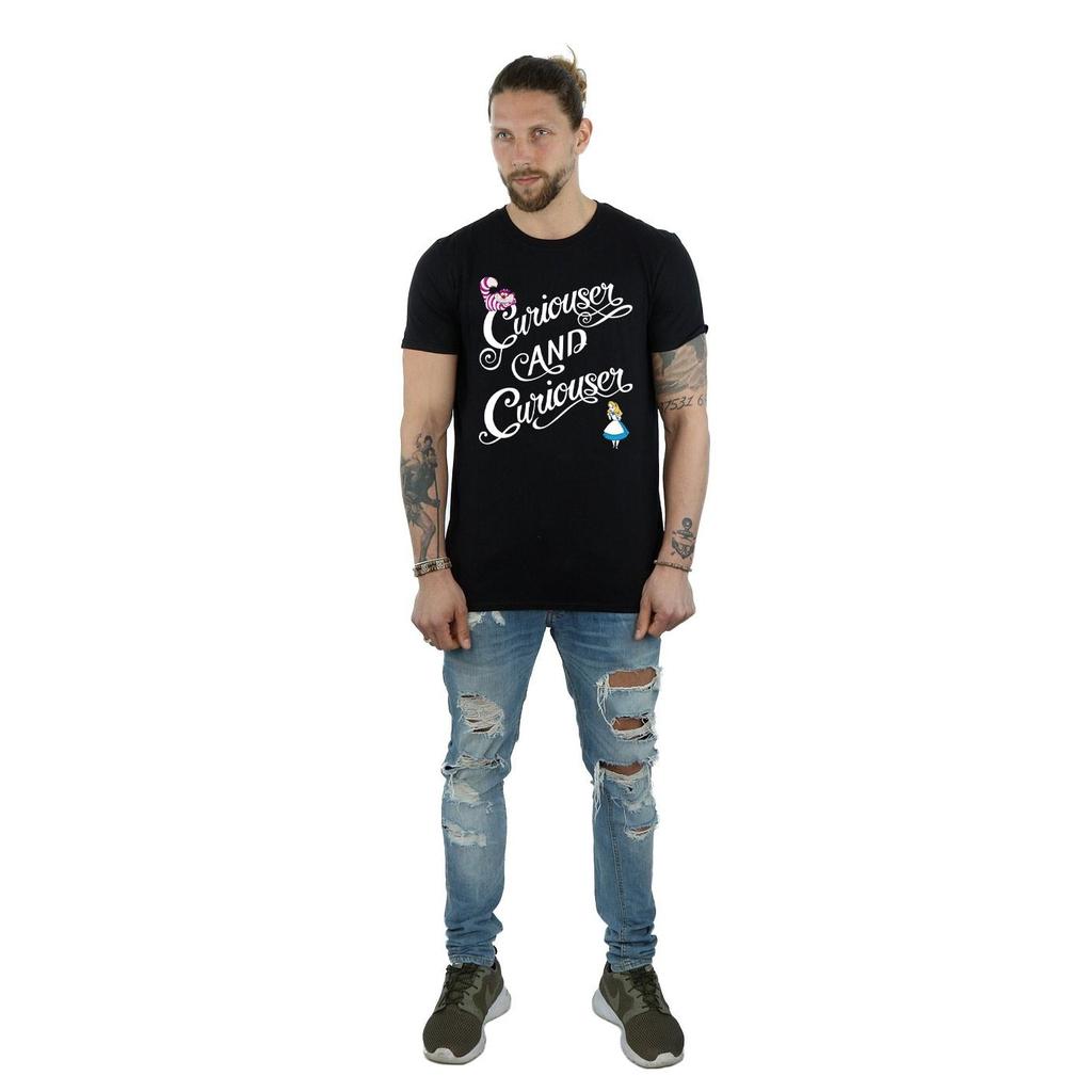 Disney Mens Alice In Wonderland Curiouser T-Shirt