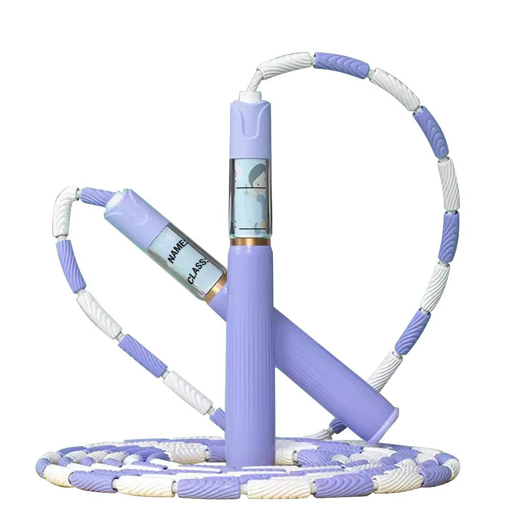 2.8M Soft Beaded Skipping Rope Adjustable PVC Beginners Children Lose Weight Sports Beaded Bamboo Jump Rope Exercising At Home
