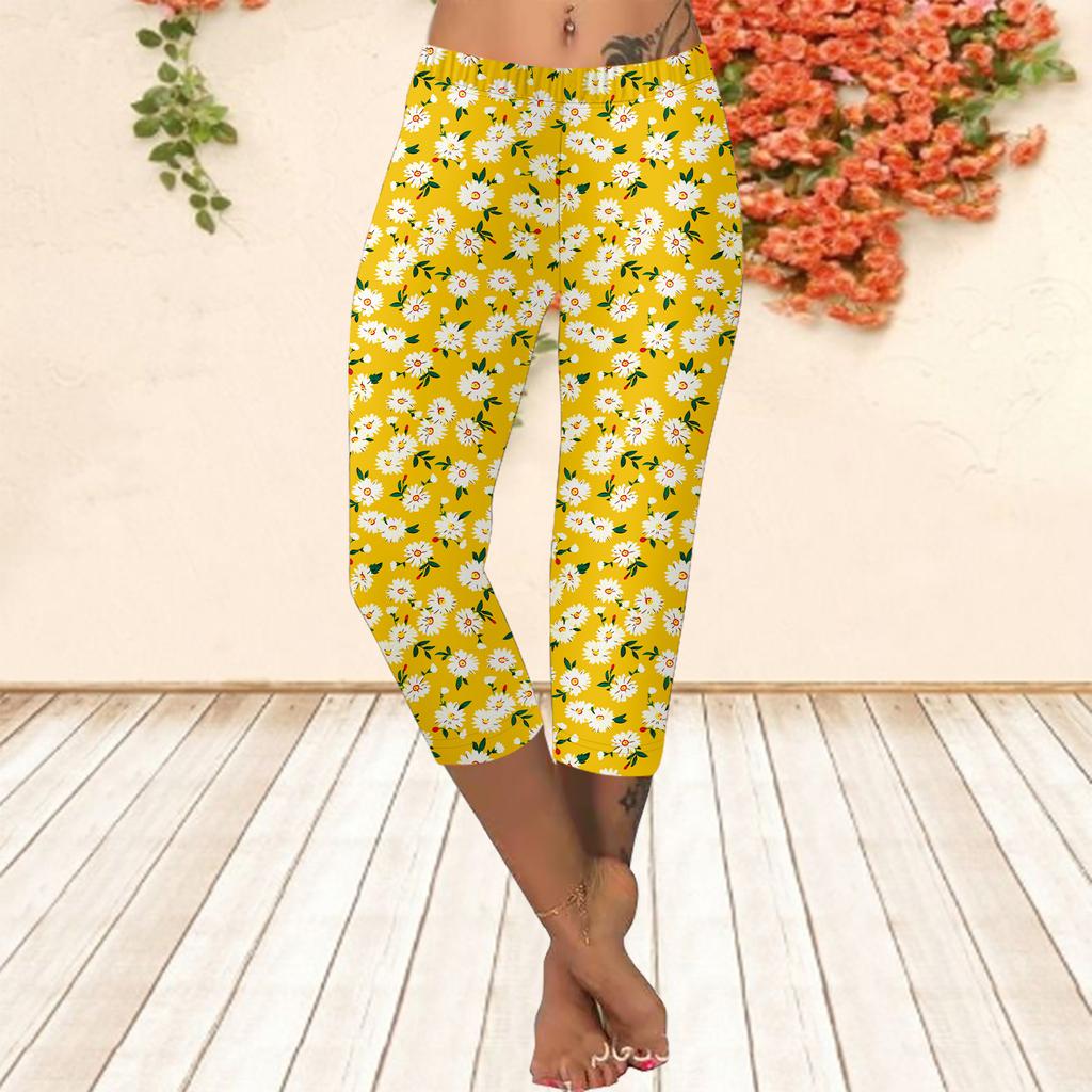 Длинные брюки, летние короткие леггинсы, короткие узкие брюки, леггинсы больших размеров. Женские облегающие синие брюки с 3D цветочным принтом