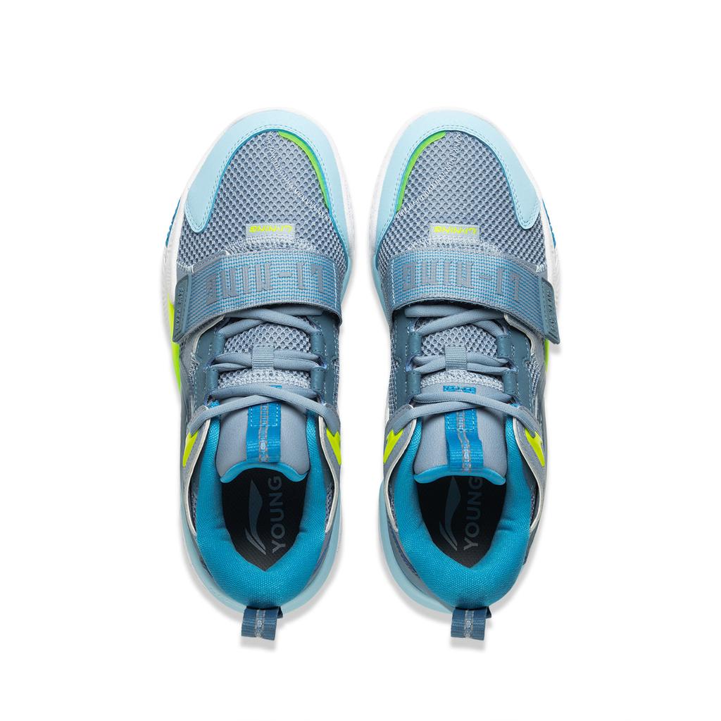 Li Ning YOUNG Basketball Low top Children's Basketball Shoes Pale Gray Blue/Dark Blue/Breeze Blue Kids' YKBV016-5