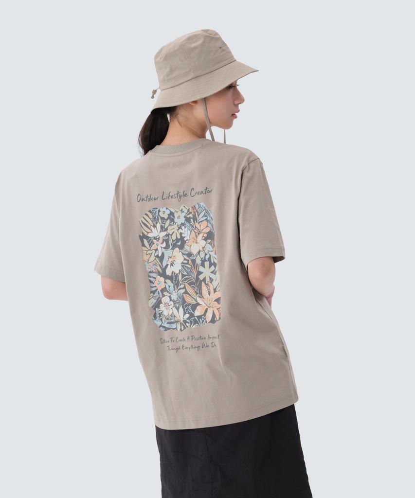 SNOWPEAK APPAREL Хлопковая тропическая футболка с коротким рукавом (S25Mufts62) Туманно-серый
