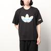 adidas Футболка Originals Trefoil X Melting Sadness Joint с забавным принтом логотипа для мужчин, черная HC5937
