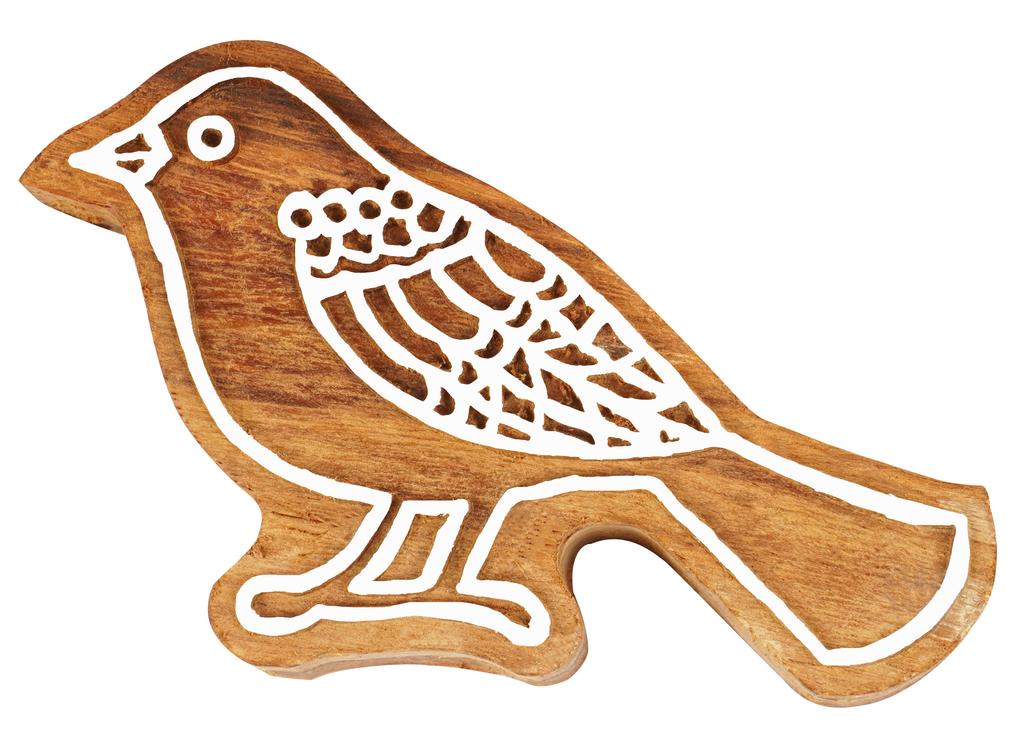 IBA Indianbeautifulart Текстильный печатный блок птица ручная резьба деревянный штамп дерево