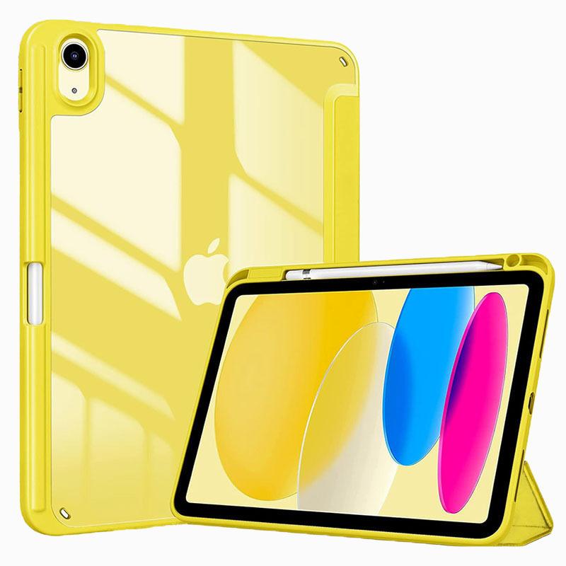 Чехол для планшета для iPad 12/11/10-го A18 2026 A16 11 дюймов 10.2 Air4/5/6/7/8 Прозрачная акриловая задняя панель TPU Защитная крышка с держателем для карандаша
