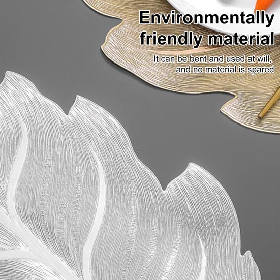 Набор кухонных подставок 6 шт. Высокотемпературный Золотая прострочка Форма листа Обеденное место