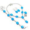 Arizona Turquoise Gemstone 925 Sterling Silver Gift Jewelry Set