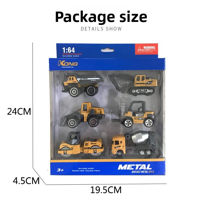 1:Набор из 64 единиц строительной техники из сплава – Инженерные игрушки для игр в помещении и на улице для детей и друзей