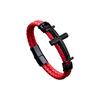 Minimalist Cross Leather Bracelet Retro Braided Bracelet Punk Rock Bracelet  Gift for Boyfriend