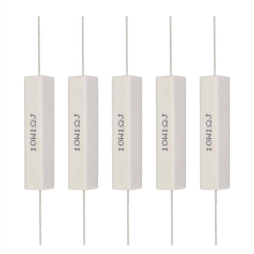 10шт набор резисторов делителя динамиков цементный резистор делителя динамиков 10 Вт 1 Ом