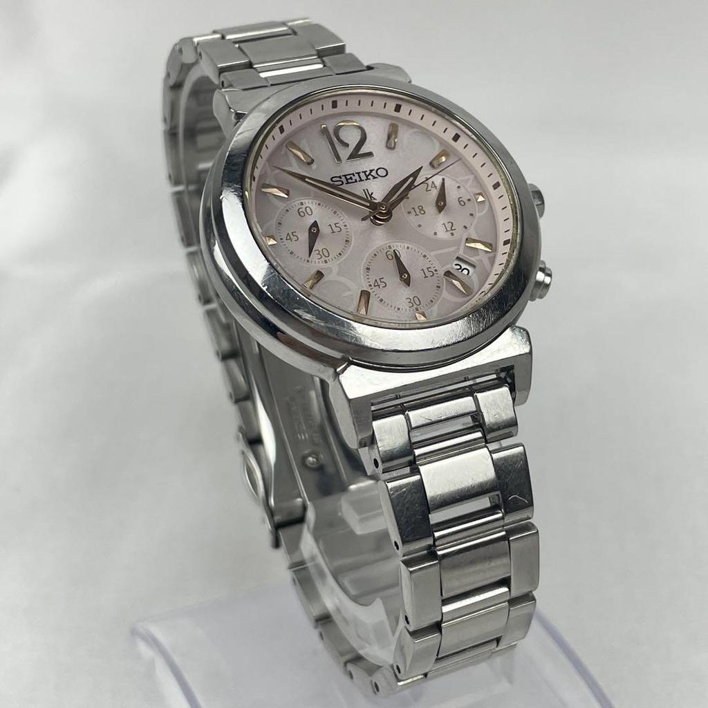 [USED] Working Solar Seiko Lucia Chronograph Day Date Watch