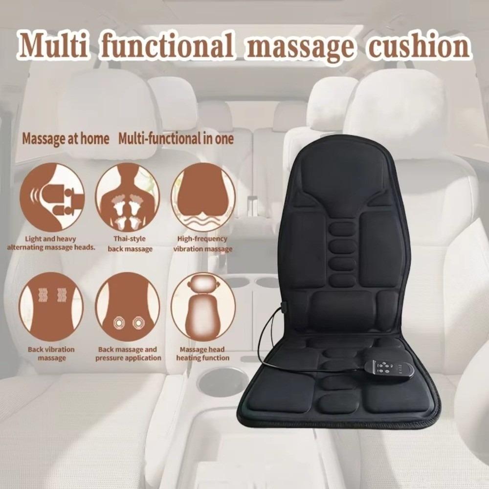 Electric Heating Massage Cushion Vibrating Back Massager Device Massage Mattress Lumbar