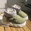 Женские зимние ботинки, толстая подошва, нескользящая мягкая подошва, теплые домашние плюшевые ботинки для снега, новые водонепроницаемые короткие меховые ботильоны для отдыха на открытом воздухе