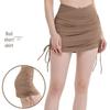 Drawstring High Waist Sporty Mini Skirt with Yoga Shorts Women's A-Line Fitness Tennis Skirt