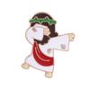 Swag Dancing Jesus Messiah Brooches Interest Christian Faith Icon Badge Enamel Brooches  Women Men