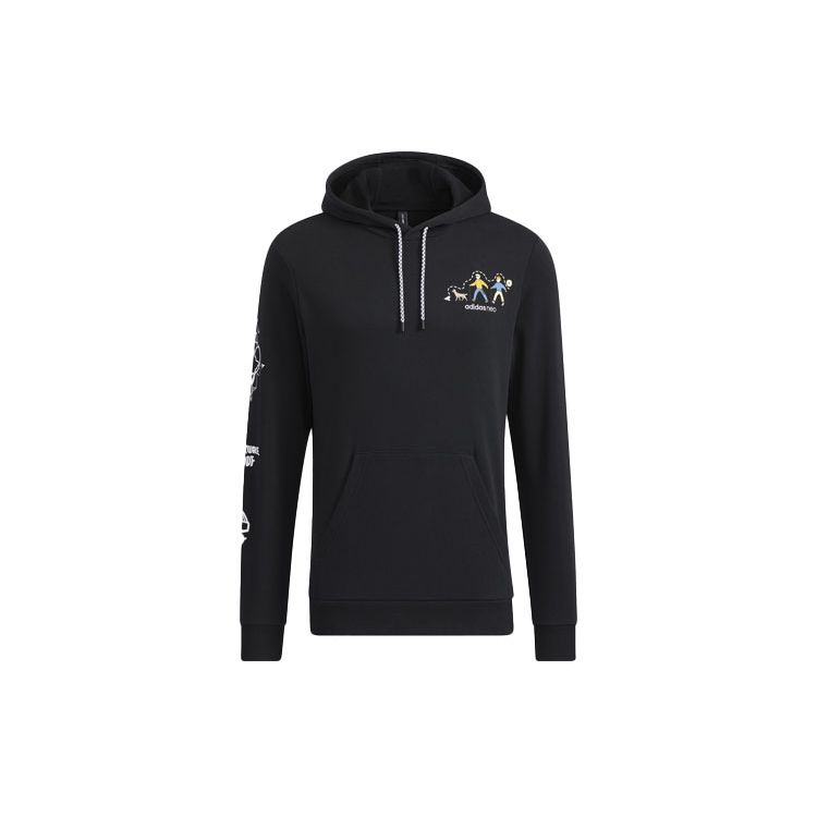 adidas neo Illustration Printing Hoodie Black HG6589
