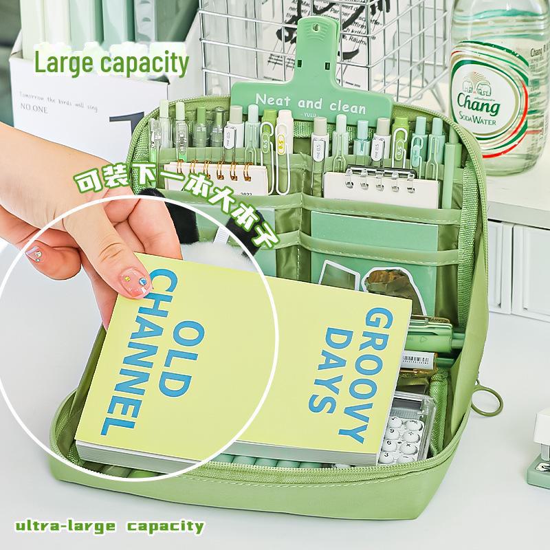 12-слойный пенал большой вместимости с изображением панды для девочек и мальчиков начальной и средней школы — ценный органайзер для канцелярских принадлежностей