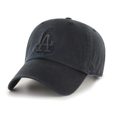 Dodgers ЧИСТЫЕ Dodgers Классическая домашняя Классическая кепка Dodgers от Clean [47 Brand] Кепка ’47. '47 Вверх. (Полностью черный, Размер (55см - 61см))
