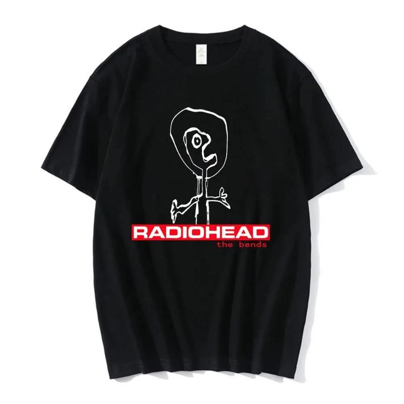 Vintage Classic Radiohead Tees North America Tour Rock Tshirt Hip Hop Street Casual Top Sleeved Harajuku Streetwear Tops Tees