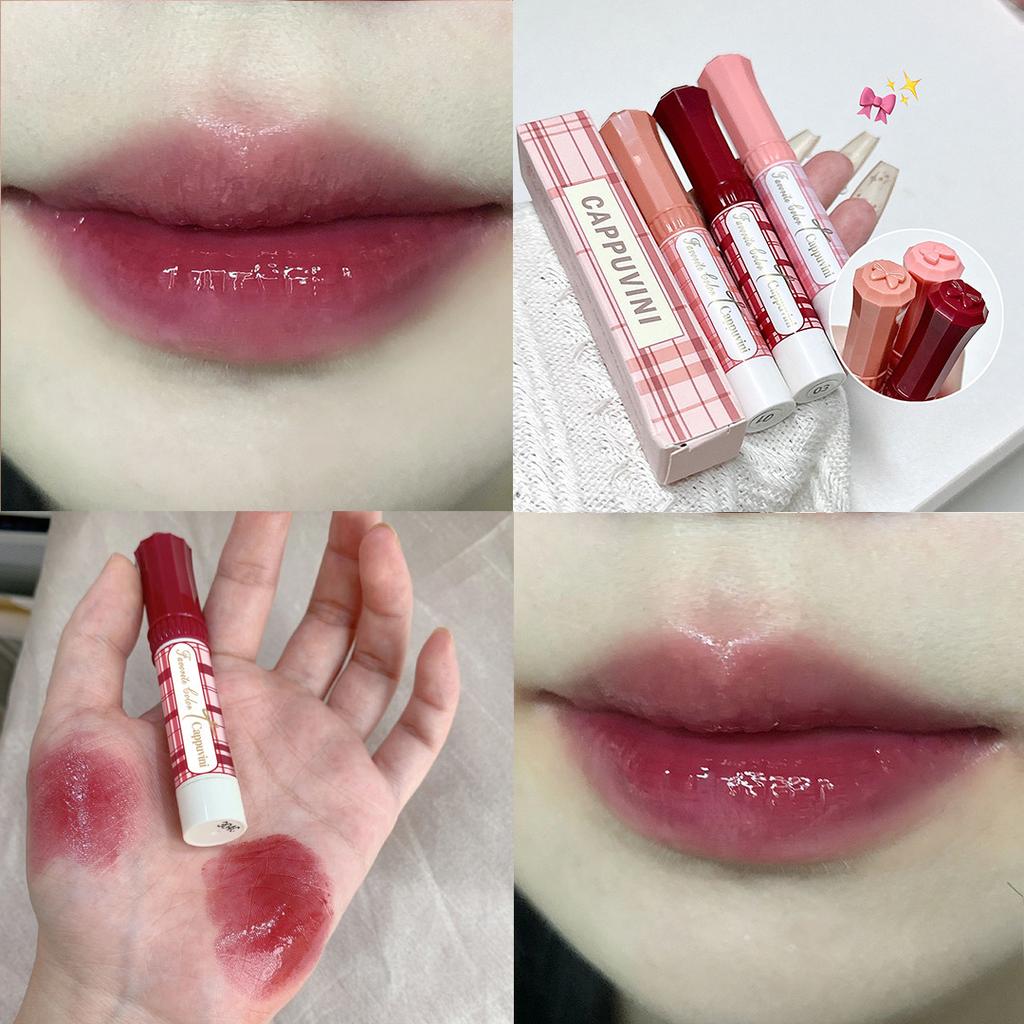 Bow Mirror Lipstick, Water-gloss Mirror, Long-lasting Color, Not Easy To Stick To the Cup, Lipstick Base Lipstick
