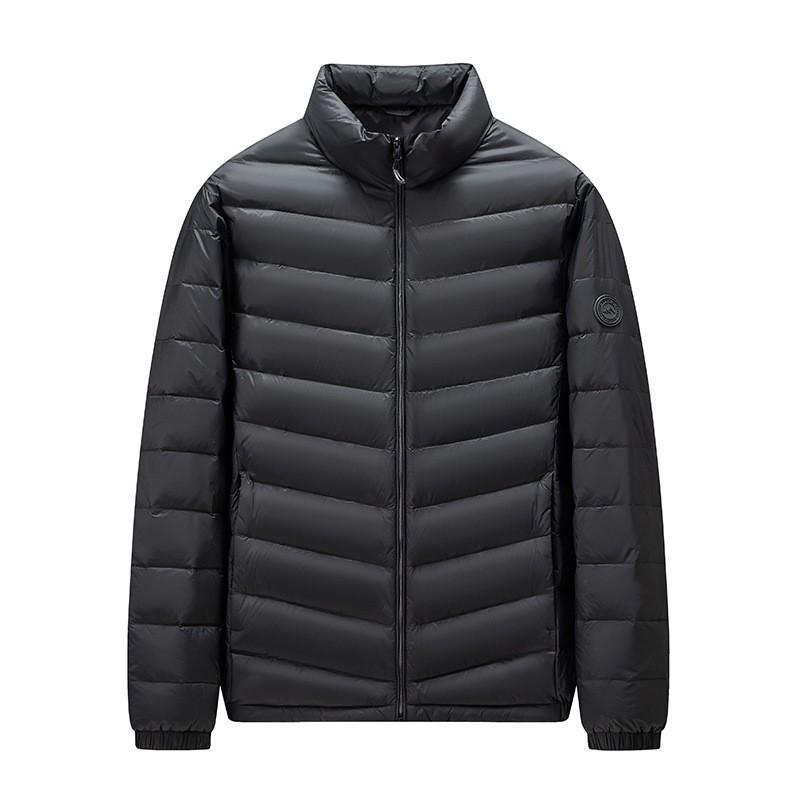 Mens Lightweight Down Jacket Slim Fit Stand Collar Winter Outerwear Youth Adults Warm Thin Puffer Coat