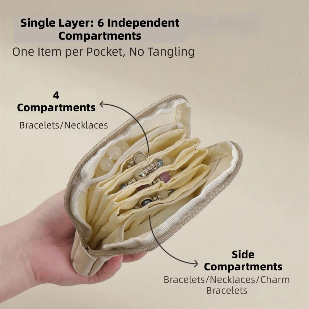 Single/Double Layers Zipper Jewelry Bag Mini Jewelry Pouch Jewelry Storage Bag Necklaces