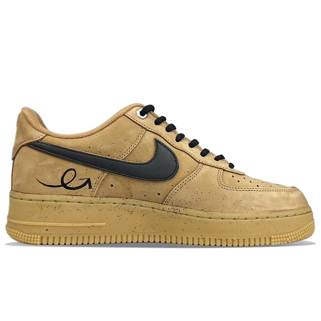 Nike Nike Air Force 1 Нескользящие, Износостойкие, Легкие Низкие Кеды для Скейтбординга Унисекс Пшеничный CJ9179-200(Команда40-)