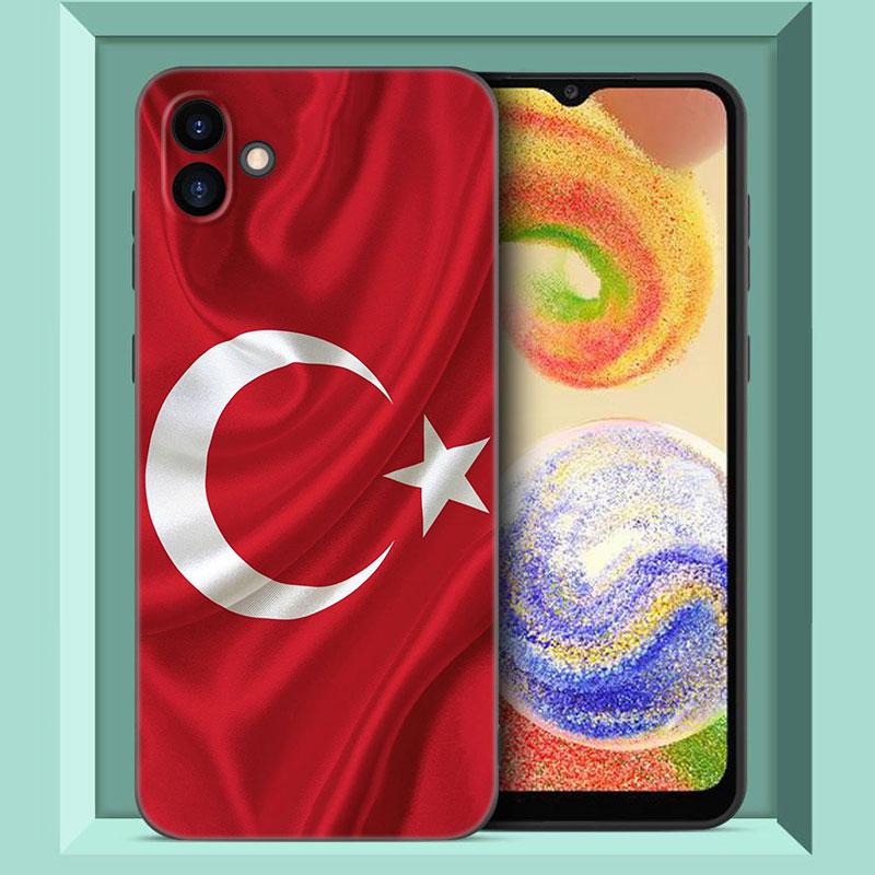 Turkey Turkish Flag Black Phone Case For Samsung Galaxy A01 A03 Core A04 E A02 A05 A10 A20 A21 A30 A50 S A6 A8 Plus A7 2018