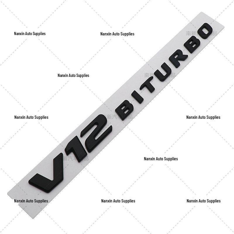 Эмблема V12 BITURBO для Mercedes-Benz 17-21: Совместимо с модифицированными боковыми и задними эмблемами крыла