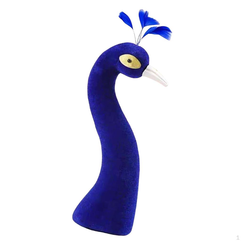 Decorative Peacock Mannequin Head for Flower Display Table Centerpiece