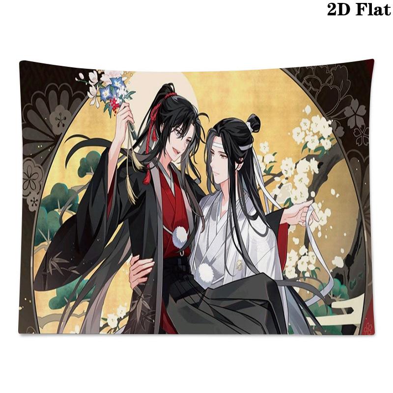 Mo Dao Zu Shi Wall Tapestry Aesthetic Wall Hanging Printed Fabric Blanket Decorative Tapestries for Bedroom Living Room Home Decor