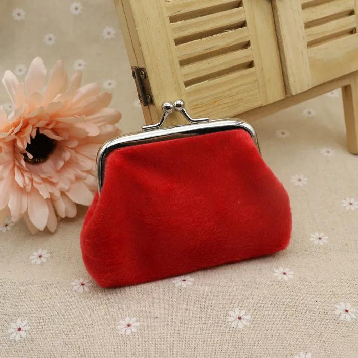 Women's Coin Purse Oil Wax Leather Wallet 4 Inch Buckle Mini Wallet Coin Bag Lipstick Storage Bag Ladies ClutchBag