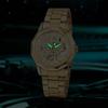 Oidea Men's Octagonal Automatic Wristwatch Business Classic Easy Gear Style Luminous Stainless Steel Durable Gift Gold