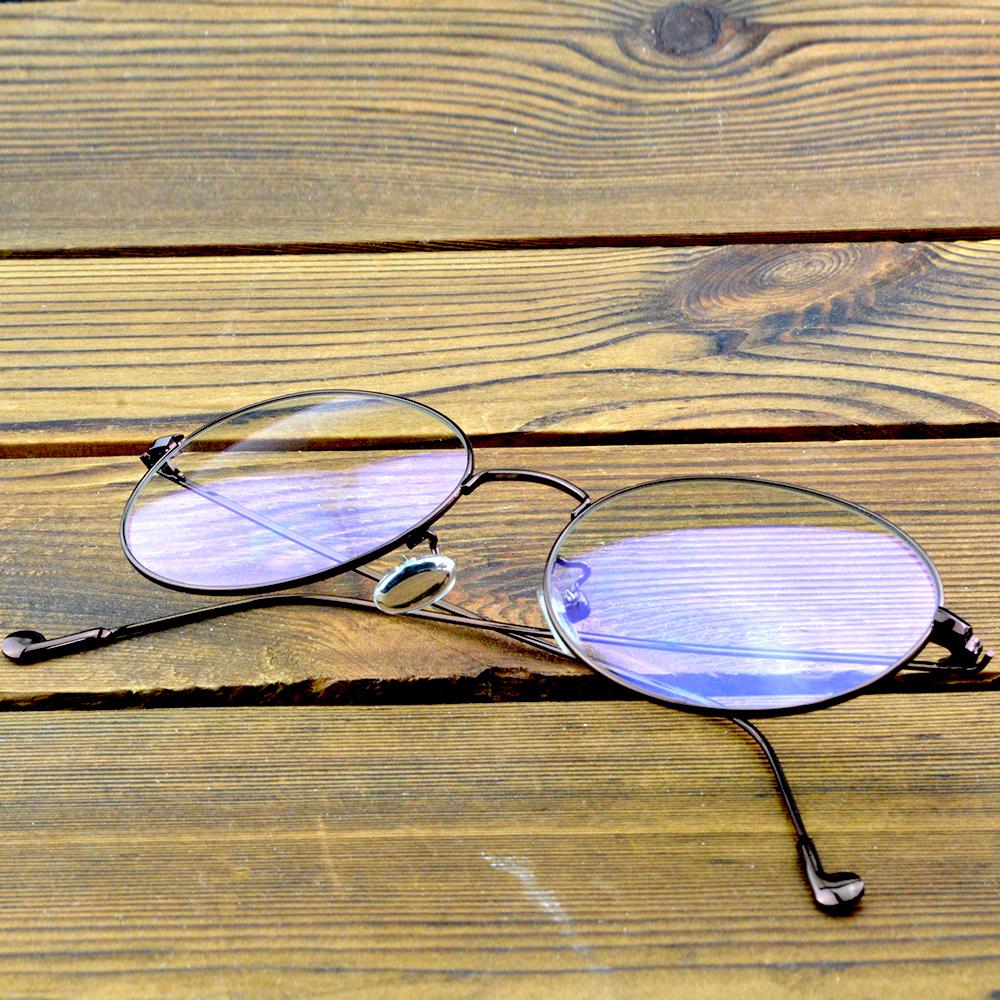 Титановая круглая оправа для очков – Классический академический стиль, легкие металлические очки для мужчин и женщин