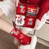 Красная подарочная коробка носки новогодние носки большие красные носки мультяшная иллюстрация модные и милые носки до середины голени