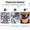 Хэллоуин жемчужная живопись ручная работа DIY искусство тыква жемчуг домашнее украшение картина
