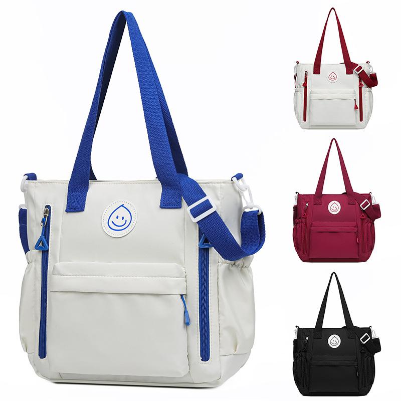 New Contrast Color Messenger Bag Large Capacity Tutoring Bag Casual All-match Ins Shoulder Bag Student Hand-held Commuting