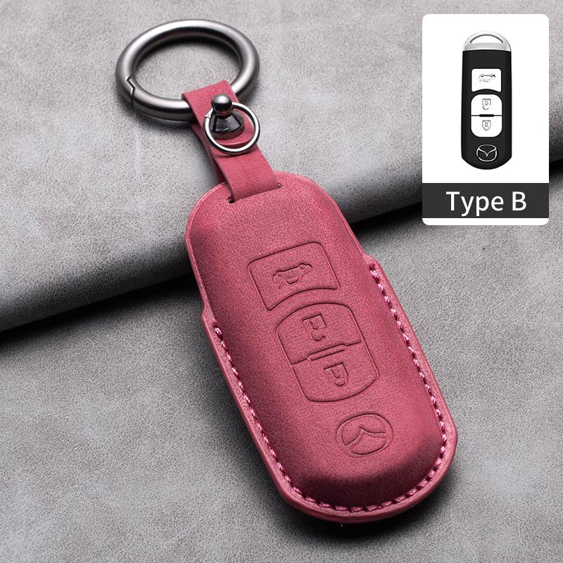Sheepskin 2/3 Buttons Car Remote Key Case For Mazda 2 3 6 Atenza Axela Demio CX-5 CX5 CX-3 CX7 CX-9 2015 2016 2017 2018 2019
