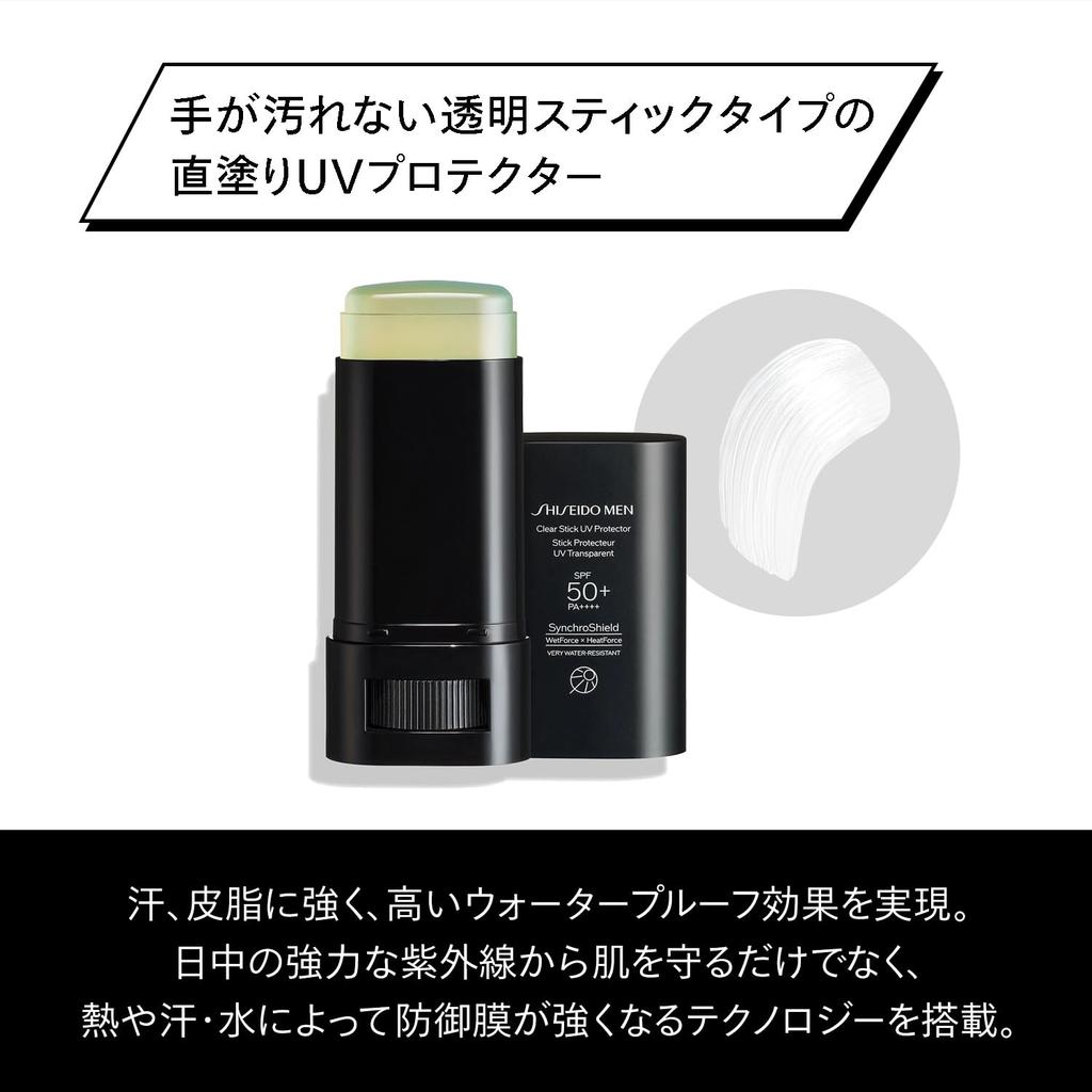 SHISEIDO MEN Clear Stick UV Protector Sunscreen Citrus Woody 20g Мужской SPF50+ PA++++