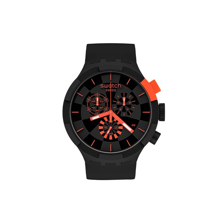 Swatch Унисекс 47мм Черные Часы SB02B402 SB02B402