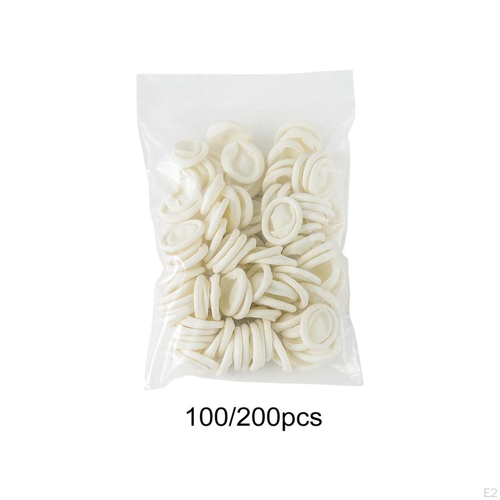 Disposable Finger Cots Latex Powder Medium Rubber Fingertips Protective