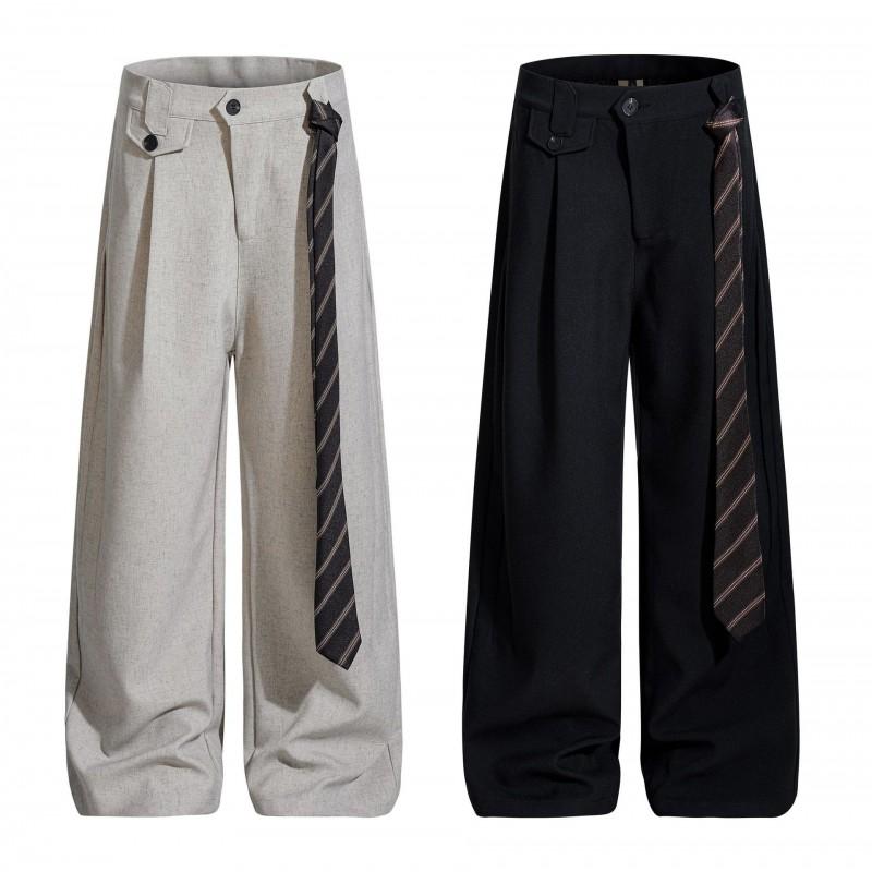 OREETA Loose Wide Leg Linen Blend Dress Pants Men Women Clean Fit Casual Trousers 2025 Fall