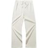 High Waist Loose Solid Color Comfortable Casual Pants Women Bottoms White-Tea Paper-White 162447324N-1