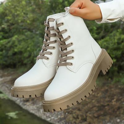 Модная платформа Женские ботильоны на шнуровке 2025 Зимняя новая обувь Классические повседневные кроссовки Модные ботильоны Спортивные Zapatillas De Mujer