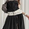 Gothic Leather Waist Belt Vintage Dress Jeans Belt Niche Women's Rivet Belt  Waist-Cinching