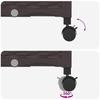 Garden Planter with Wheels Brown 40 x 40 x 29 cm PP